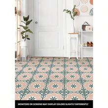 FloorPops - Azulejos de vinilo de 12 x 12 pulgadas color rosa Daphne 10 azulejos (10 pies cuadrados caja) - Rosado - Ver 3