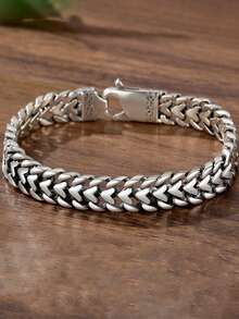 1pc Heart-Shaped Bracelet For Men, Fashionable, Versatile, High-End, Suitable As Valentine's Day Gift - E325 - View 9