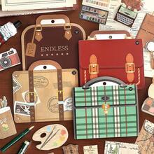 15pcs/Pack (10pcs Vintage English Note Paper + 5pcs Stickers) Scrapbooking Supplies, Non-Repeating Writing Paper DIY Materials, Minimalist Plant & Leaf Patterns, Stationery, Craft Paper, Diary, Journal Decoration - Multicolor - View 3