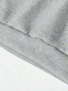 Hillman College Graphic Sweatshirt With College Emblem Printwinter Clothes For Women - 灰色 - 查看 3