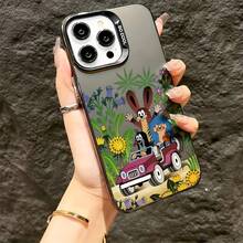Funda para teléfono: Nueva historia de Anime del Topo, diseño lindo de ratón y erizo en salida alegre, funda compatible con 17, 16e, 16, 15, 14, 13, 12, 11 Pro,, X, XR, XSMAX, 8, Plus, cubierta trasera mate antideslizante17  17promax - Negro - Ver 3