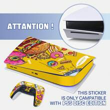 1 Set Of 3pcs Creative Skin Stickers For Disc Edition, Scratch-Resistant, Non-Slip, Durable, Personalized Printed Design - Multicolor - View 7