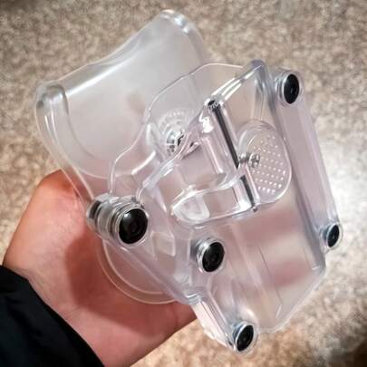 1 pieza Funda protectora de mano derecha para caza al aire libre, material de PP, ajuste universal con función de liberación rápida, adecuada para G17, P320, 1911 y otros modelos, 4 colores disponibles: transparente, verde militar, negro, arena