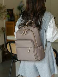 Waterproof Large Capacity Multifunctional Backpack, Fashionable & Versatile - Khaki - View 4