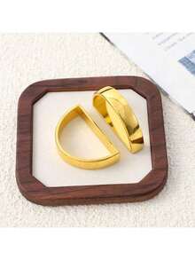6/2/1 Pcs Set Arched Napkin Rings, Gold D-Shape Napkin Holders, Unisex, Reusable, Suitable For Family Gatherings, Parties, Metal Napkin Clips, Fit For Various Occasions, Party Holidays, Christmas Table Decor, Holiday Party Gifts