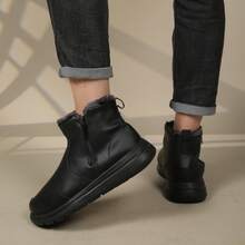 2025 Otoño Invierno Nuevo Estilo Botas de Algodón Doble con Forro de Felpa Botas Cortas Cálidas Botas  de Suela Suave para Hombre - ST356 - Negro - Ver 5