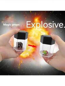 1 Set - Magic Dice - Magical Trick Props From Large To Small - Stage Magic Toy - Magic Toy - Birthday Gift - Christmas Gift - Small Gift - Toy - Random Dice Color - Christmas - Multicolor - View 3