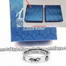 1pc American TV Series Peripheral Strange Stories Ins Ring Women's Small 11 Niche Ring Men's Tail Ring Washable Ring Bracelet, New Year's Gift, Valentine's Day Gift, Easter Gift