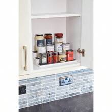 Kitchen Craft Copco Basics - Organizador de clóset de Cocina Antideslizante de 3 Niveles Blanco Gris 38 x 22.5 x 8.5 cm 1 - BlancoGris - Ver 3