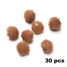 30个16毫米多色毛绒球吊坠，可用于DIY耳环、珠宝制作、汽车装饰和手机链配件 - 彩色 - 查看 13