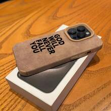 1pc Creative Black Pattern Faux Leather High-End TPU Shockproof Minimalist Phone Case Compatible With Iphone 11 12 13 14 15 16 17 Pro Max - Multicolor - View 2