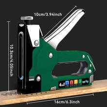 4-In-1 Heavy Duty Stapler Set, Includes 300pcs Staples, Suitable For Binding Various Materials, Decorations, Woodwork, Furniture, Doors And Windows, School Supplies, Used With Staple Remover