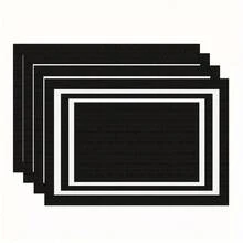 Set Of 1/4/6 - Modern Minimalist Textured Pattern Placemats, For Protecting Dining Surfaces, Kitchen Placemats, European-Style Home Decor Kitchen Placemats, Home Decoration Placemats. - Placemat - View 10