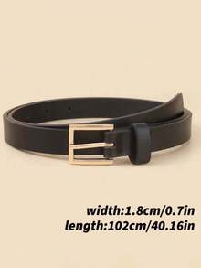 Cintura quadrata semplice ed elegante, cintura per abiti/pantaloni da ragazza di colore solido ed elegante, cintura casual retrò, stile preppy, adatta per l'uso quotidiano, può essere regalata per l'estate, l'autunno o San Valentino. - Multicolore - Visualizzare 7