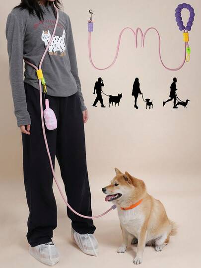 Adjustable Waist Belt For Walking Dogs Multi-Use Traction Rope With Comfortable Grip Handle For Jogging Walking & Training Hands-Free Running Dog Leash Sturdy Dog Harness For Small Medium And Large Dogs Dog Lead Dog Stuff Pet Supply Dog Accessories