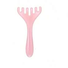 3 piezas Herramienta de masaje del cuero cabelludo para masajeador de cabeza, peine Gua Sha de resina rosa para relajación, regalo de Navidad, relleno de calcetines - Multicolor - Ver 10