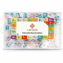 Letter Board Letters Only698 PRE-Cut Characters 3 4 Inch in 3 Colors with Sorting Tray Felt Letter Board Letters (Choice A) - EleccinA - Ver 1