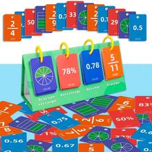 104pcs Conversion Cards For Fractions/Decimals/Percentages, Designed For Math Thinking Training, Suitable As A Teaching Aid For Children Aged 3-6, Ideal For Home Schooling And Educational Toys - Math Game Cards - View 3