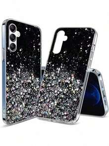 这款闪亮手机壳兼容三星 Galaxy A17、A07、A14、A15、A16 5G、A26、A36、A56、A55、A35、A25、A05S 以及 S25、S24、S23、S22、S21、S20、S25 FE、S24 Plus、S22 Ultra 和 17、16、15、14、13、12、11 Pro Max Plus / 也兼容 Redmi 11、12、13、14、C、Note 8、9。柔软硅胶材质,全方位保护,适合作为礼物送给男孩女孩。国际版,非国内版。 - 黑色 - 查看 12