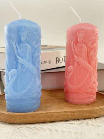 1 pieza Vela perfumada con forma de diosa, decoración del hogar, vela decorativa de lujo, fragante incluso cuando no está encendida