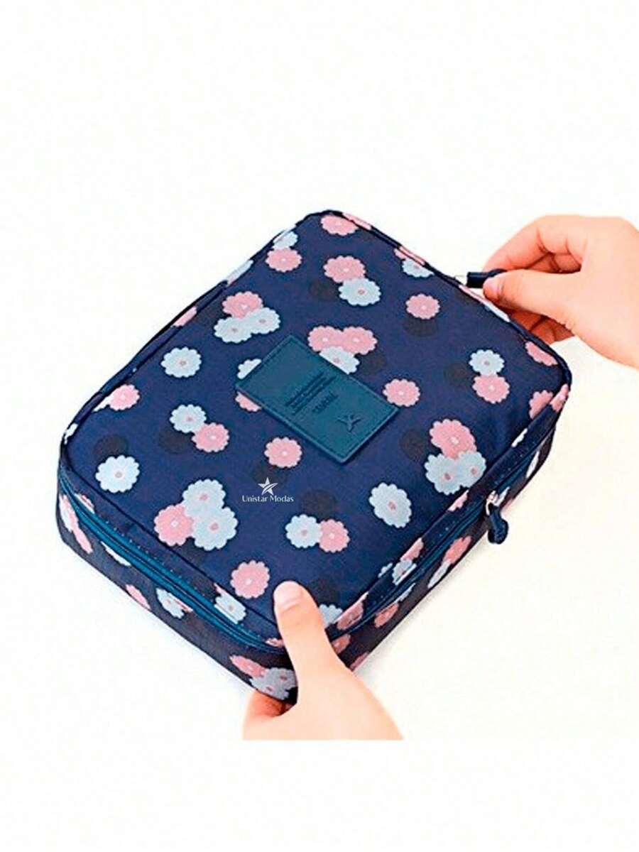 Toiletry Bag Organizer Travel Suitcase Makeup Object Feminine Bag With Divider - Blue - View 1