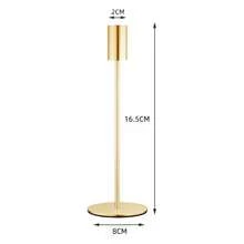 1 Pair Simple Gold & Black Candle Holders, Modern Decorative Candle Holders, Suitable For Weddings, Holidays, Fireplace Mantels, Home Parties | Elegant Tableware, Metal Material, Decorative Candle Holders For Holiday Scenes - Gold - View 5