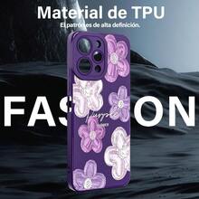 CYPNFunda para Xiaomi Redmi 12 Ultrafina Flexible Suave TPU Silicona Púrpura Carcasa con Flores Dibujos Antigolpes Anti-arañazos Protectora Case para Redmi 12Fashion - Redmi 12 - Ver 5
