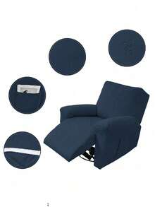 1PC, 2pcs, 3pcs, Household Items, Milk Thread, Thickened And Elastic, Waterproof And Dustproof, Wear-Resistant And Stain-Resistant Cat PAWS, Sofa Covers, Anti-Slip Sofa Covers, American Style, Suitable For Various Places Such As Living Rooms And Bedrooms - Royal Blue - View 9