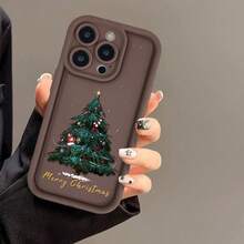 Atmosphere Christmas Tree Compatible With Apple 16 Pro Max Phone Case  15 Plus 14 Pro Shockproof 13 - 咖啡棕 - 查看 2
