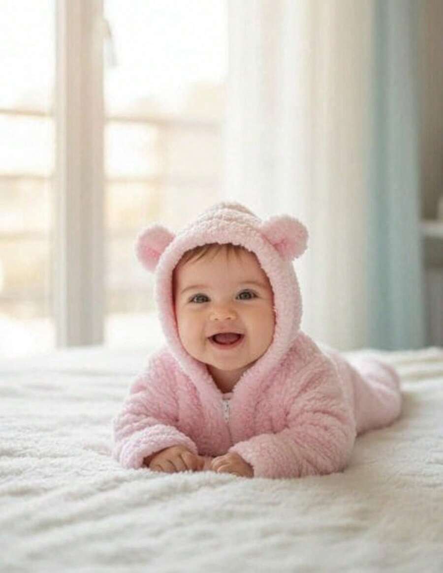 Baby Teddy Sheep Winter Cold Weather Plush Animal - Màu Hồng baby - Xem 1