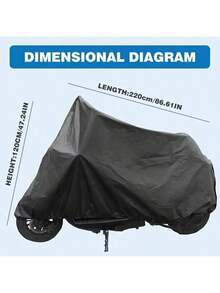 Funda para motocicleta/bicicleta/bicicleta eléctrica - Cubierta impermeable, a prueba de polvo, resistente a los rayos UV y protección contra la nieve, accesorios negros para motocicletas, funda protectora para almacenamiento de motocicletas y bicicletas para todo el año, protección al aire libre, diseño resistente a rasgaduras, fácil de limpiar, se ajusta a la mayoría de motocicletas y bicicletas - Funda para motocicleta - Ver 9