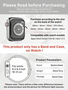 1条可调节14毫米银色和金色金属表带，兼容 38毫米、40毫米、41毫米、42毫米、44毫米、45毫米、46毫米、49毫米，时尚优雅的女士智能手表配件，表带和保护壳，TPU软屏幕保护膜，适用于 Ultra 3/2/1 SE S11/S10/S9/S8/S7/S6/S5/S4/S3/S2/S1 - 銀間金色 - 查看 10
