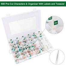 Letter Board Letters Only698 PRE-Cut Characters 3 4 Inch in 3 Colors with Sorting Tray Felt Letter Board Letters (Choice A) - EleccinA - Ver 2