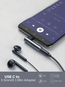 Adaptador de audio USB-C a 3.5 mm, Adaptador de conector AUX de 3.5 mm a USB-C, Adaptador de auriculares de ángulo recto USB-C, Conector macho USB-C a hembra de 3.5 mm para auriculares, Compatible con todos los dispositivos con puerto USB-C: Compatible con iPhone 15, 15 Pro Max, Galaxy, OnePlus 7/7T/7 Pro/8/8 Pro/8T/9/9 Pro, iPad Pro, iPad Pro/iPad Air y Switch - Gris - Ver 5