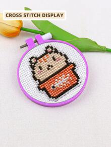 4 Pieces Per Set Colorful Round DIY Embroidery Hoops, Cross Stitch Embroidery Frames, Punch Needle Embroidery Hoops, Made Of High-Quality PP Material, Very Durable And Resistant To Deformation And Breakage, Finished Handmade Products Can Be Used As Halloween And Christmas Decorations, Phone Keychains, Crossbody Bag Charms, Clothing Accessories, Backpack Charms, Hair Accessories, Desk And Bedside Decor, Car Hanging Ornaments, 4 Sets Available - Multicolor - View 10