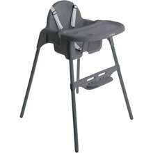 Conjunto de mesa y sillas plegablesCosco Silla Alta 2 en 1 Gris con bandeja removible y arnés de 5 puntos. Uso desde 6 meses hasta 15 kg - Gris - Ver 2