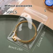50pcs PVC Clear Jewelry Anti-Oxidation Zipper Bags, Plastic Bags For Packaging Jewelry, Rings, Earrings, Transparent Polyethylene Bags - Clear - View 10