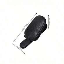 1Pc PU Universal Car Sun Visor Glasses Clip | Auto Interior Eyewear Holde - 黑色 - 查看 2