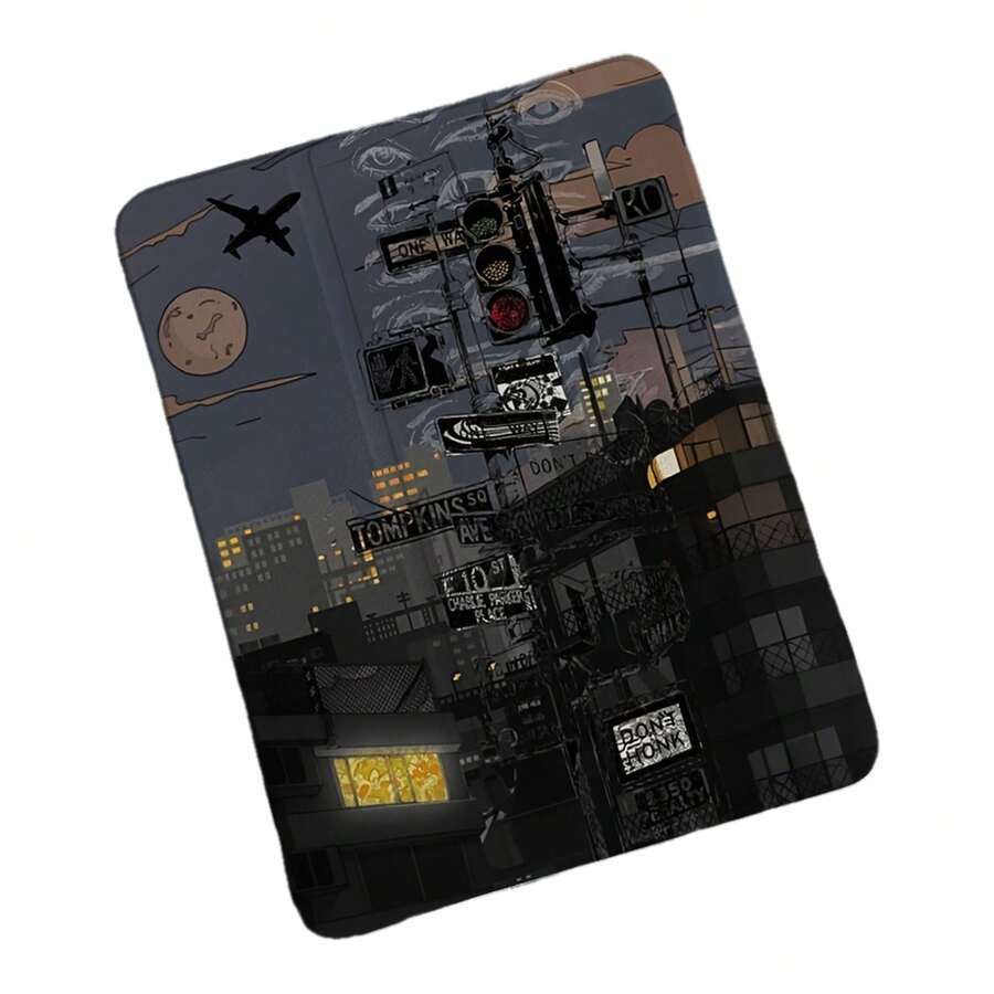 Night View City Scenery Design Foldable Protective Case - Lightweight Compatible With 10. 9/ 10. 2inch , Air 5th/4th Gen, Pro 11 2022, 7th/8th Gen, Air 2/Air, M3/A16 2025 - Suitable For Work, Travel, And Daily Use. Christmas Accessories. Beautiful/Galaxy Tablet. Cute Tablet - 混合顏色 - 查看 1