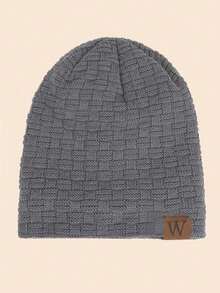 1pc Men's Winter Warmth Windproof Knit Hat With Thermal Lined , Suitable For Travel & Daily Wear Vacation Outfits - Multicolor - View 6