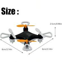 Mini Drone Beginner-Friendly Stunt Flyer All-Ages Mini Drone with Easy Stunt Flights and 360° Tricks with LED and Altitude Hold and Propeller Protection For Indoor Outdoor Blue-0002 - Azul - Ver 3