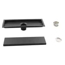 Desagüe de Ducha Moderno de Acero Inoxidable Anti olor y de Rápido Drenaje - Negro - Ver 6