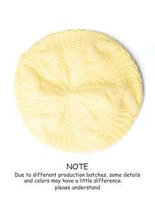 1pc Women's Solid Color Knitted Warm Beanie Hat, Fashion Casual Everyday Beret, Autumn/Winter - Berets - View 15