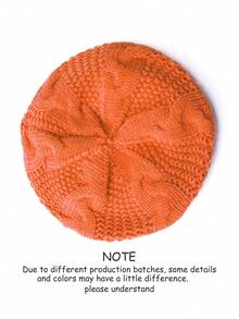 1pc Women's Solid Color Knitted Warm Beanie Hat, Fashion Casual Everyday Beret, Autumn/Winter - Berets - View 19