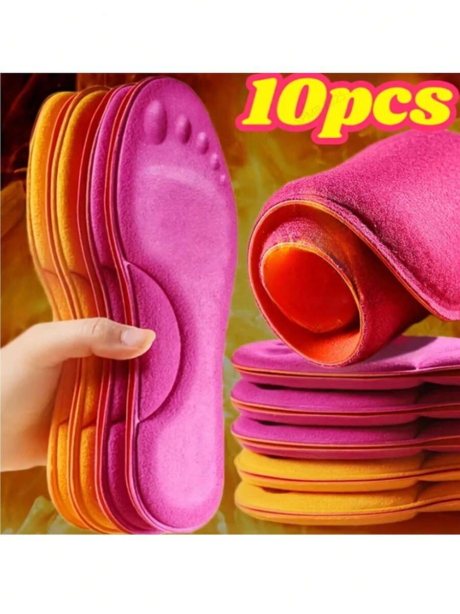 10pcs Thick Memory Foam Shoe Insoles, Unisex, Foot Massage & Warm For Winter Sports Shoes, Soft & Comfortable, Adjustable Design For Men & Women, Shoe, Spring Summer Picks, Brides Maid Gifts, Room, Bedroom Decor, Bedroom Decor, Beach, Travel, For Men, For Women, Vacation, Women's Day, Travel Essentials, Wedding Favors, Y2k, Bedroom, Car Accessories Women, Kitchen Decor,Cute Stuff