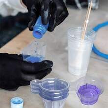 50个/100个 1.35盎司塑料一次性杯分配器树脂浇注杯，适用于DIY环氧树脂珠宝制作工具配件