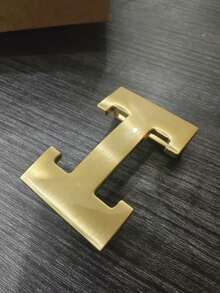 1条男士荔枝纹光滑H型扣时尚休闲百搭腰带 - 彩色 - 查看 11