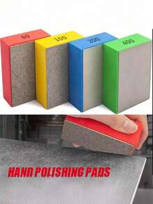 可重复使用的金刚石手抛光垫，60-400目研磨抛光垫，适用于石材、瓷砖、玻璃、陶瓷、木材和金属的边缘修整和去毛刺，干湿两用。 - 彩色 - 查看 1