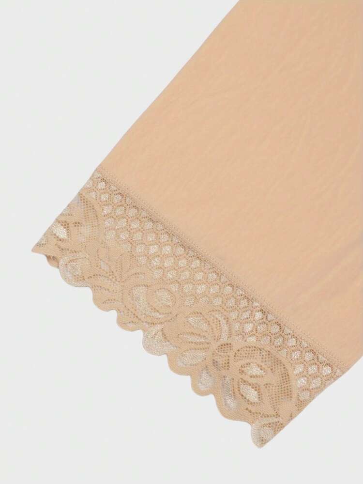 3 piezas Shorts de talla grande para mujer de cintura alta, leggings cómodos y transpirables anti-rozaduras, bragas elegantes y minimalistas con ribete de encaje - Multicolor - Añade 6