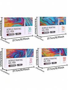 Languo 36-90 Colors Acrylic Paint Gel Pens,Big Capacity Refill,Double The Color Overlay Ability,Professional Writings Pens For Students,0.7mm Fine Tip DIY Drawing Pens For Drawing,Highlighting,Student's Note Taking,Drawing,Making Manuals,Office Use Ideas Gift Choice Back To School Essentials 2026 Art Supplies Stationery - Multicolor - View 13